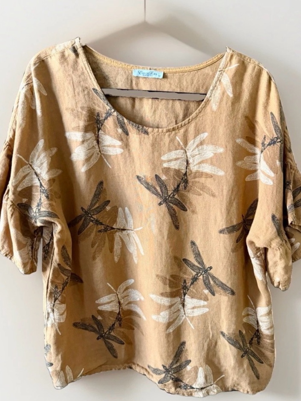 Elena Baldi 100% linen top size medium